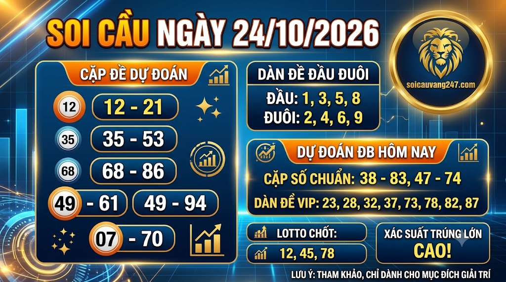 Soi cầu ngày 24/10/2026